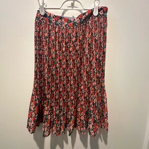 Boden Floral Pleated Skirt